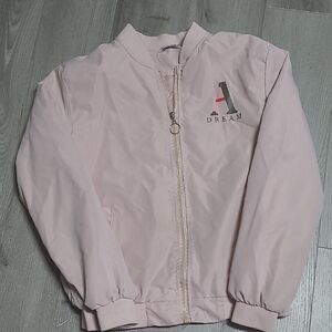 Girls' Light Pink Logo Bomber Jacket